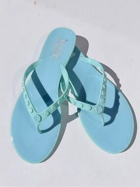 NWT Tory Burch studded jelly sandal sea bubble